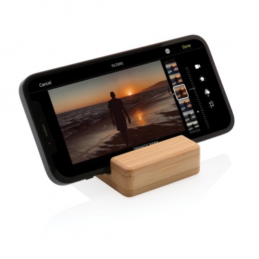 Logo trade corporate gift photo of: Bamboo phone stand