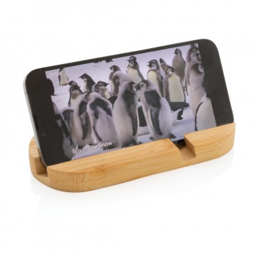 Logo trade corporate gifts picture of: Bamboo tablet and phone holder