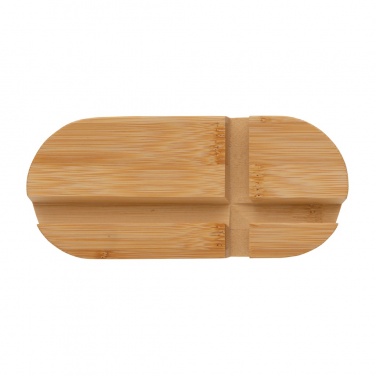 Logo trade promotional merchandise image of: Bamboo tablet and phone holder