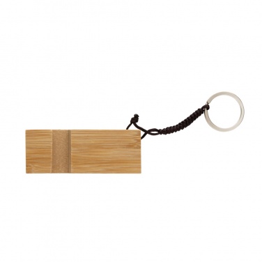 Logo trade promotional products picture of: Standkey bamboo keychain phone stand