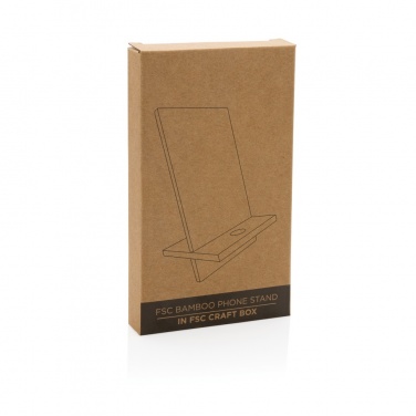 Logotrade promotional products photo of: Bamboo phone stand in kraft box