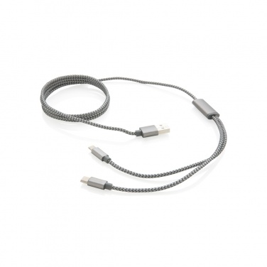 Logo trade promotional products picture of: 3-in-1 braided cable