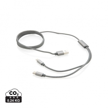 Logo trade advertising products picture of: 3-in-1 braided cable