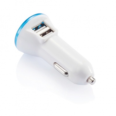 Logo trade promotional gifts image of: Powerful dual port car charger