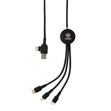 Logo trade business gift photo of: Light up logo 6-in-1 cable