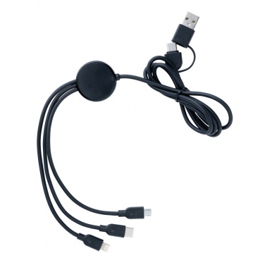 Logotrade corporate gift image of: RCS recycled TPE and recycled plastic 6-in-1 cable