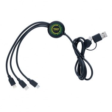 Logotrade promotional item picture of: RCS recycled TPE and recycled plastic 6-in-1 cable