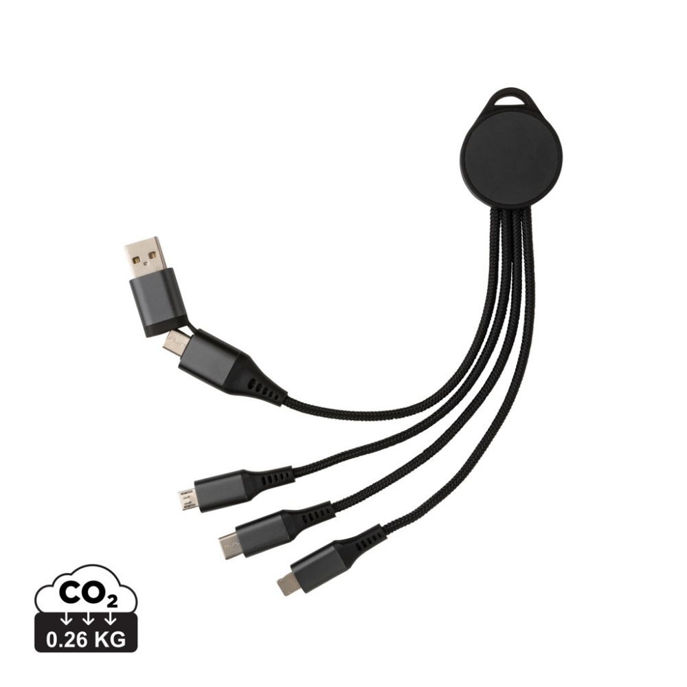 Logo trade promotional giveaway photo of: Terra RCS recycled aluminium 6-in-1 charging cable