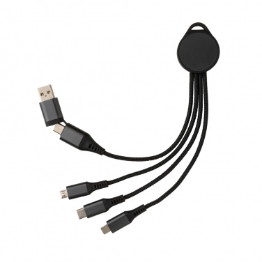 Logo trade promotional gifts picture of: Terra RCS recycled aluminium 6-in-1 charging cable