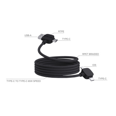 Logotrade promotional giveaway picture of: Urban Vitamin Stockton 65W RCS RTPE/RPET magnetic cable