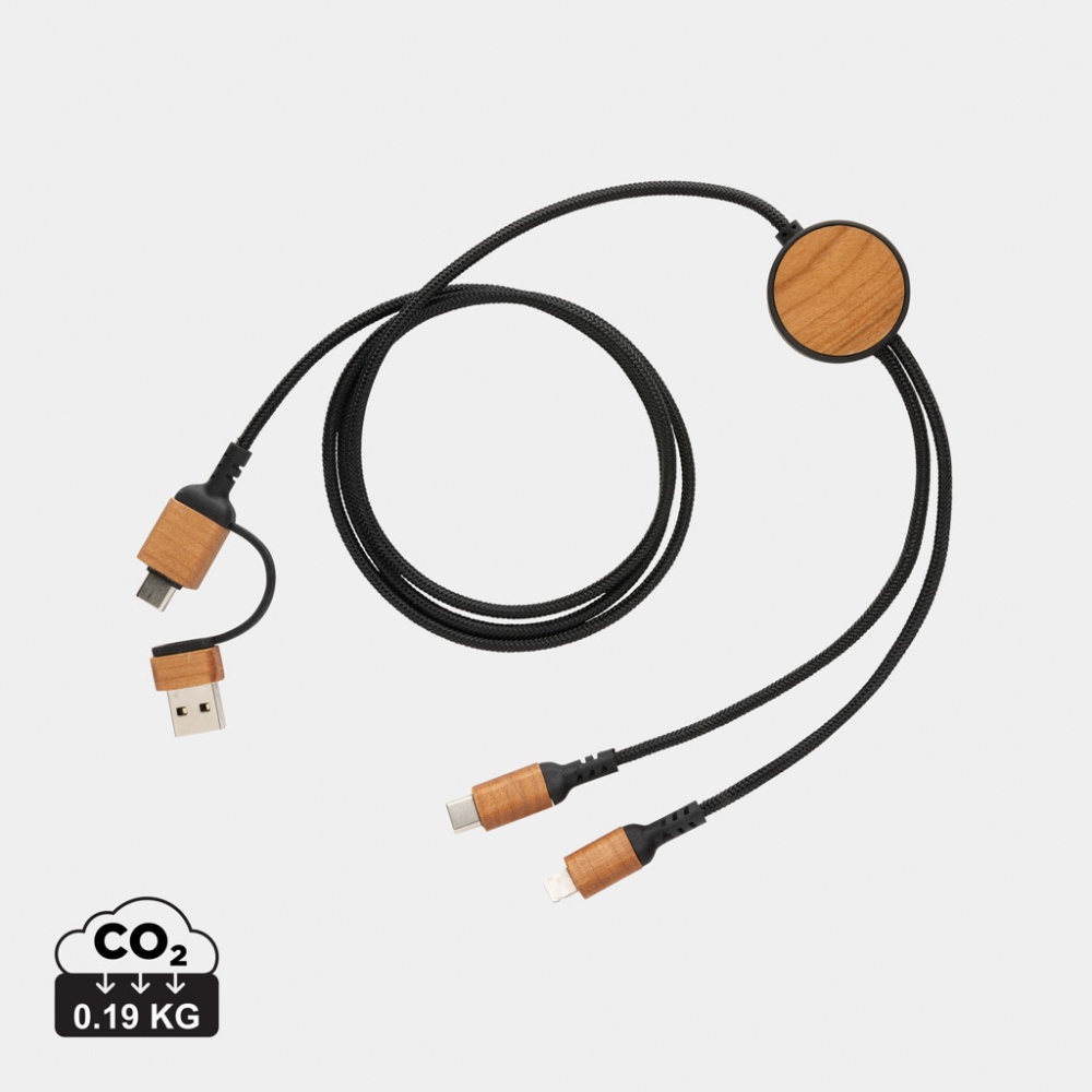 Logo trade promotional giveaways picture of: Ohio RCS certified recycled plastic 6-in-1 cable