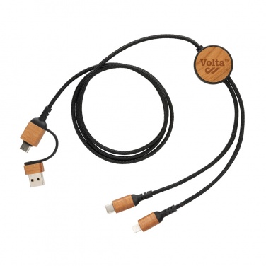 Logotrade promotional product image of: Ohio RCS certified recycled plastic 6-in-1 cable