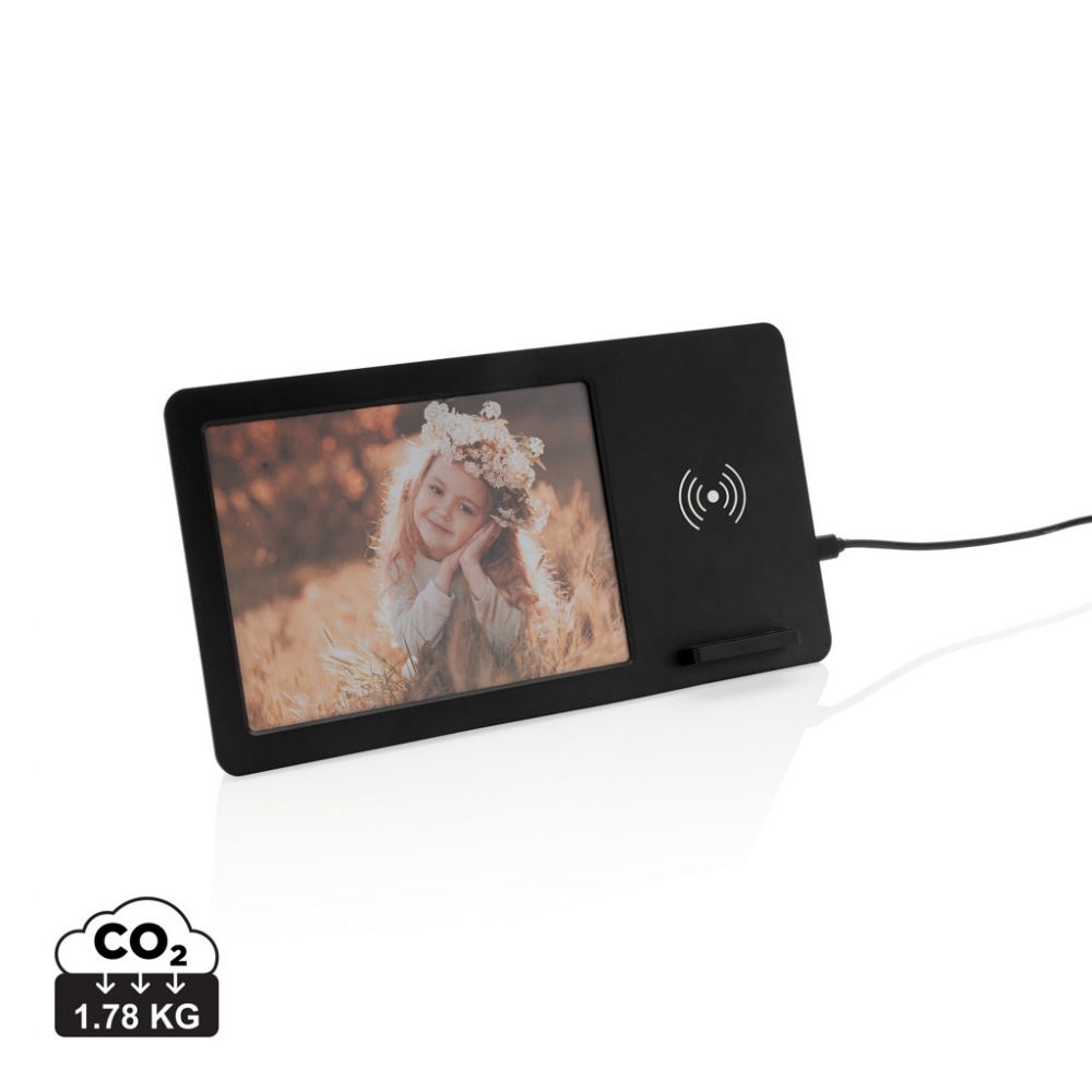 Logotrade promotional gift picture of: 5W Wireless charger and photo frame