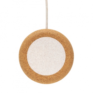 Logo trade promotional gift photo of: Cork and Wheat 5W wireless charger