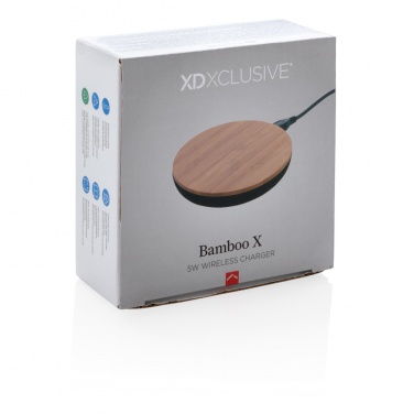 Logo trade promotional items image of: Bamboo X 5W wireless charger