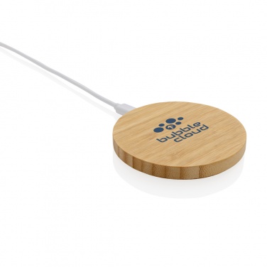 Logotrade promotional giveaways photo of: Bamboo 15W wireless charger