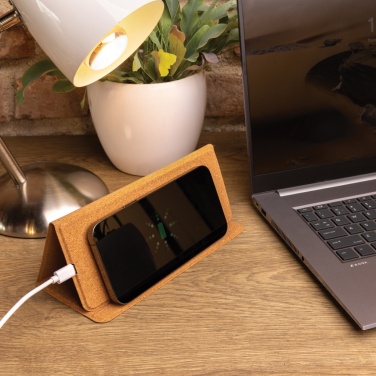 Logotrade advertising product image of: 10W wireless charging cork mousepad and stand