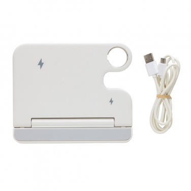 Logo trade promotional giveaways image of: Joltz RCS recycled plastic dual 15W charger with iWatch slot