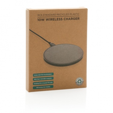 Logotrade advertising product picture of: RCS standard recycled plastic 10W wireless charger