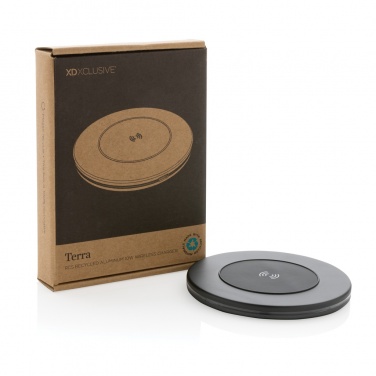 Logo trade promotional gift photo of: Terra RCS recycled aluminium 10W wireless charger