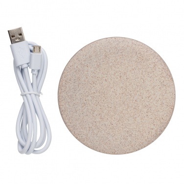 Logo trade promotional gifts picture of: 5W Wheat straw wireless charger