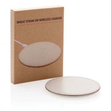 Logo trade promotional items picture of: 5W Wheat straw wireless charger