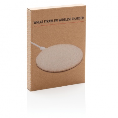 Logo trade advertising product photo of: 5W Wheat straw wireless charger