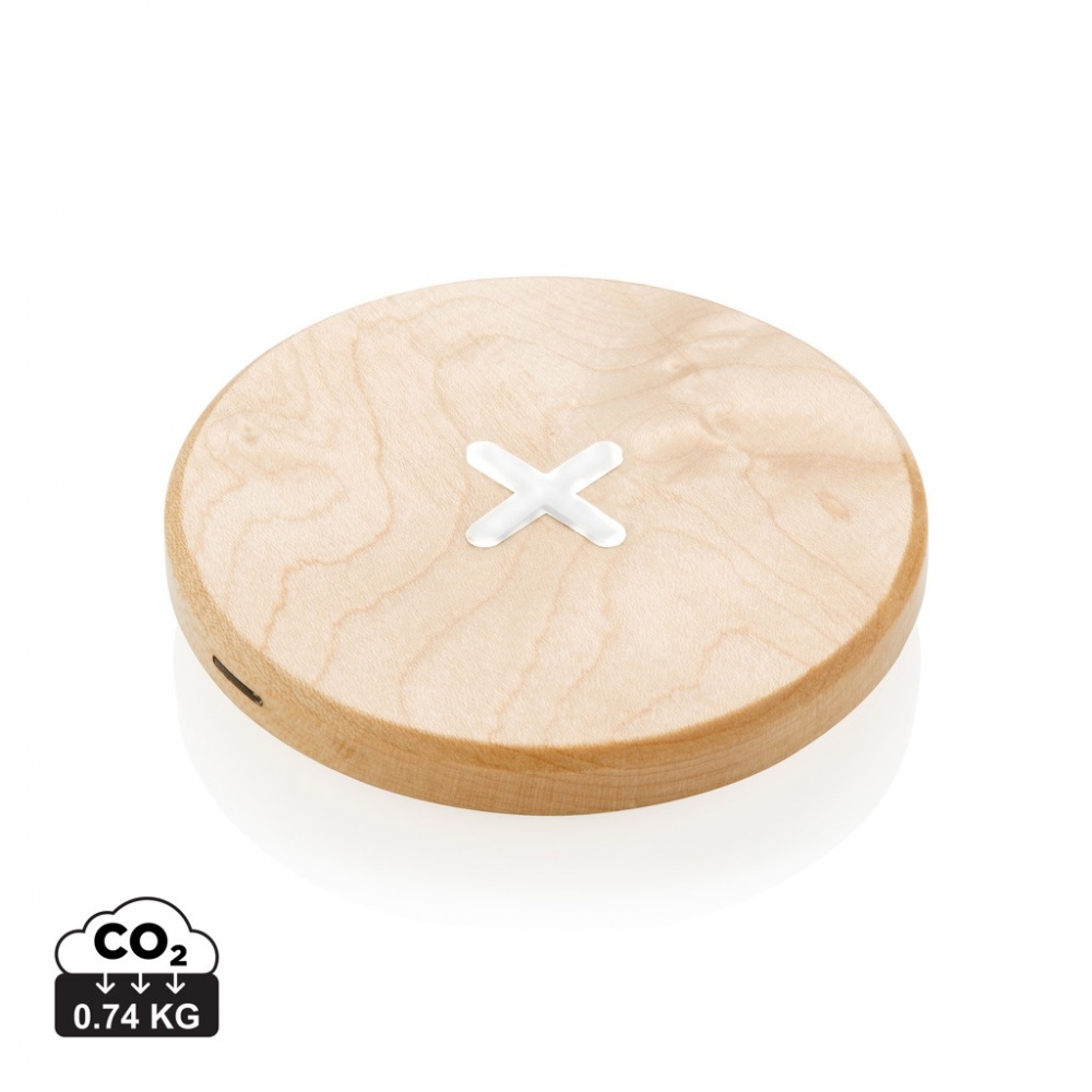 Logo trade promotional merchandise picture of: 5W wood wireless charger