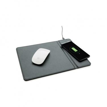 Logo trade business gifts image of: Mousepad with 5W wireless charging