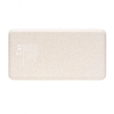 Logo trade promotional items image of: Cork and Wheat Straw 8.000 mAh 5W wireless powerbank