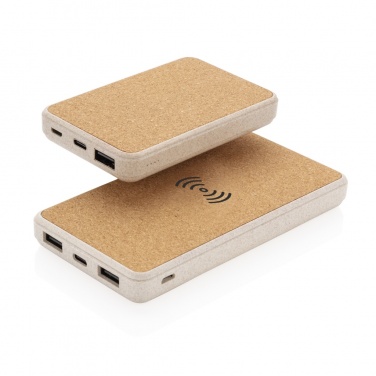 Logotrade promotional giveaways photo of: Cork and Wheat 5.000 mAh pocket powerbank