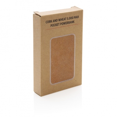 Logotrade business gifts photo of: Cork and Wheat 5.000 mAh pocket powerbank