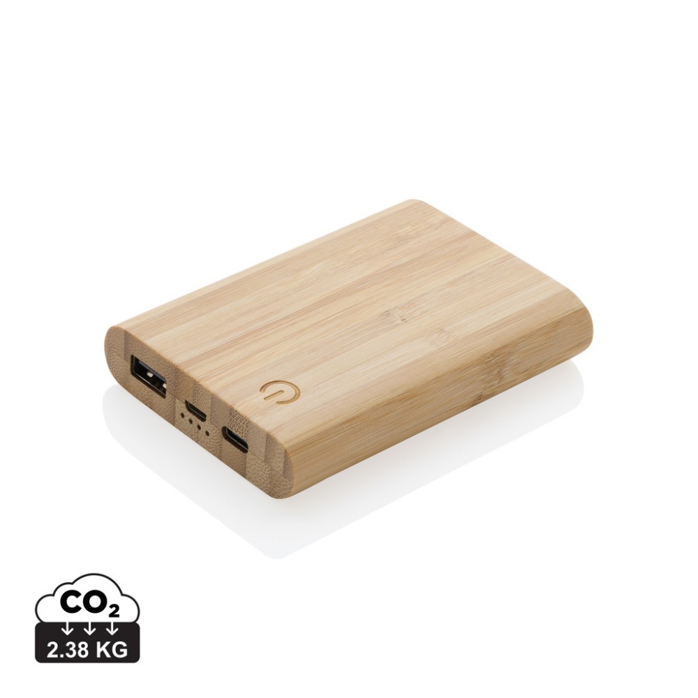 Logotrade promotional items photo of: Bamboo 5.000 mAh powerbank