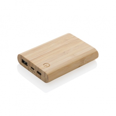 Logo trade advertising products picture of: Bamboo 5.000 mAh powerbank