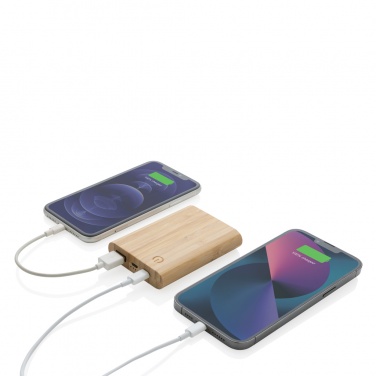 Logotrade advertising products photo of: Bamboo 5.000 mAh powerbank