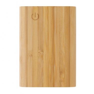 Logo trade corporate gifts image of: Bamboo 5.000 mAh powerbank