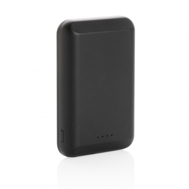 Logo trade promotional merchandise image of: Magnetic 5.000 mAh 5W wireless powerbank