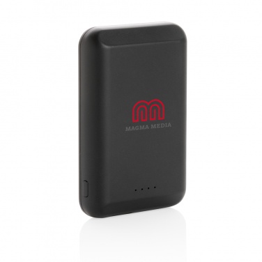 Logo trade promotional gifts image of: Magnetic 5.000 mAh 5W wireless powerbank