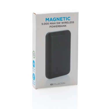 Logo trade promotional merchandise photo of: Magnetic 5.000 mAh 5W wireless powerbank