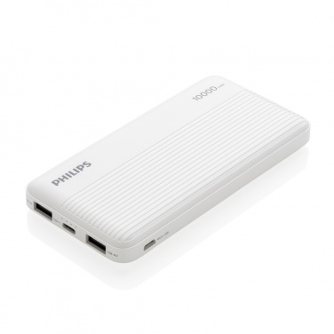 Logo trade promotional merchandise picture of: Philips 10.000 mAh slim powerbank