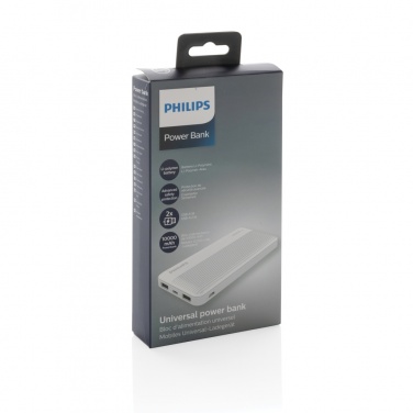 Logo trade business gifts image of: Philips 10.000 mAh slim powerbank