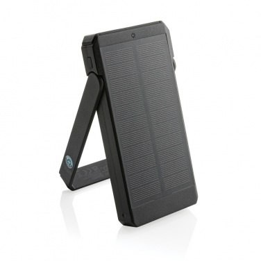 Logo trade promotional merchandise image of: Skywave RCS recycled plastic solar powerbank 10000 mAh