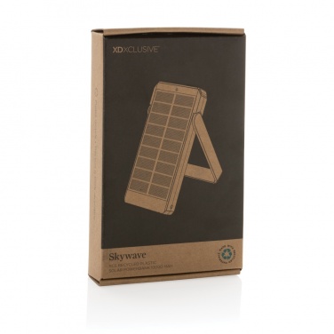 Logo trade promotional gifts image of: Skywave RCS recycled plastic solar powerbank 10000 mAh