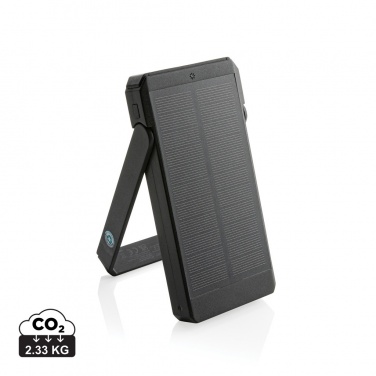 Logo trade promotional gifts image of: Skywave RCS recycled plastic solar powerbank 10000 mAh