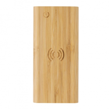 Logotrade advertising product picture of: Bamboo 8.000 mAh 5W wireless powerbank