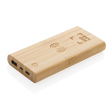 Logotrade advertising product image of: Bamboo 8.000 mAh 5W wireless powerbank