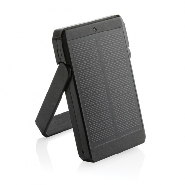 Logo trade promotional item photo of: Skywave RCS rplastic solar powerbank 5000 mAh 10W wireless