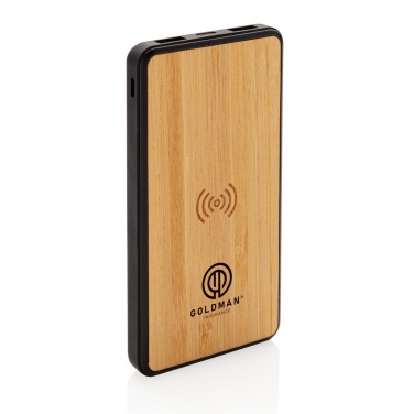 Logo trade promotional giveaway photo of: RCS recycled plastic 8000 mAh Wireless Powerbank