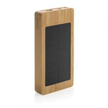 Logotrade promotional gift picture of: Sunwick 10.000 mAh Bamboo solar powerbank