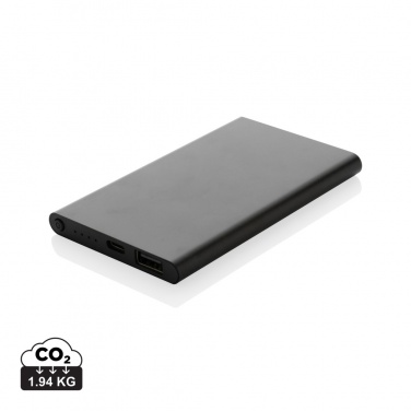 Logo trade promotional item photo of: RCS recycled plastic/aluminum 4000 mah powerbank with type C